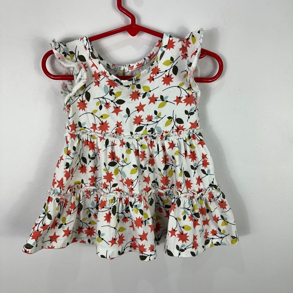 BCBG Girls Dress 2T Tiered‎ Ruffle Floral Sleeveless Summer Babycore Cottagecore